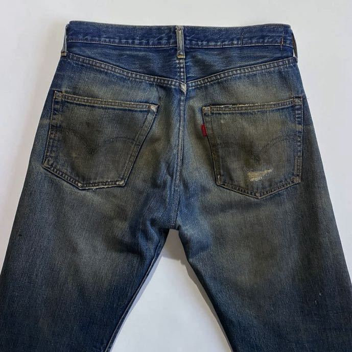 美色♪66前期 70s USA製 Levis 501 オリジナル ビンテージ ゴールデンサイズ リーバイス 501 66前期 ヒゲ ハチノス_画像4