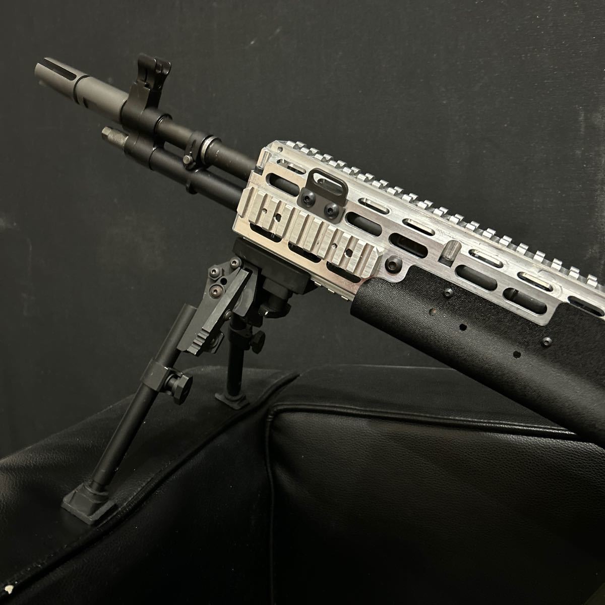 【美品 究極カスタム】WE-Tech RA-Tech ガスガン M14 EBR Mod.0 GBB Titanium シルバー フルスペック鉄製パーツ換装 刻印_画像2