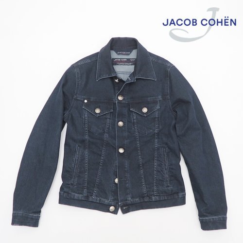 定価8万円 JACOB COHEN ヤコブコーエン Gジャン デニムジャケット XSサイズ ブルー ストレッチ イタリア オールシーズン 美品 1円スタート_画像1