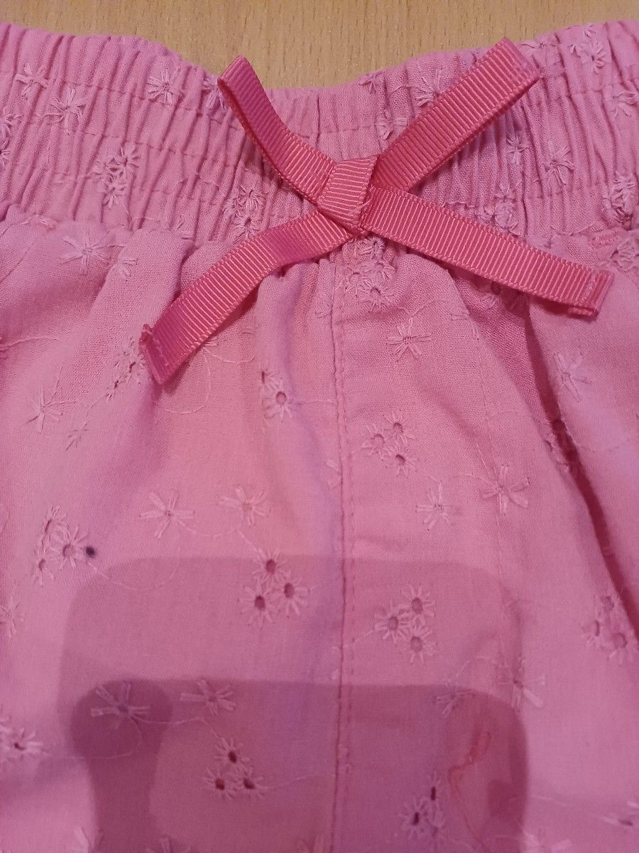 ショートパンツ 半ズボン ハーフパンツ　ガールズ　女児　女の子　子供服　チェリーピンク