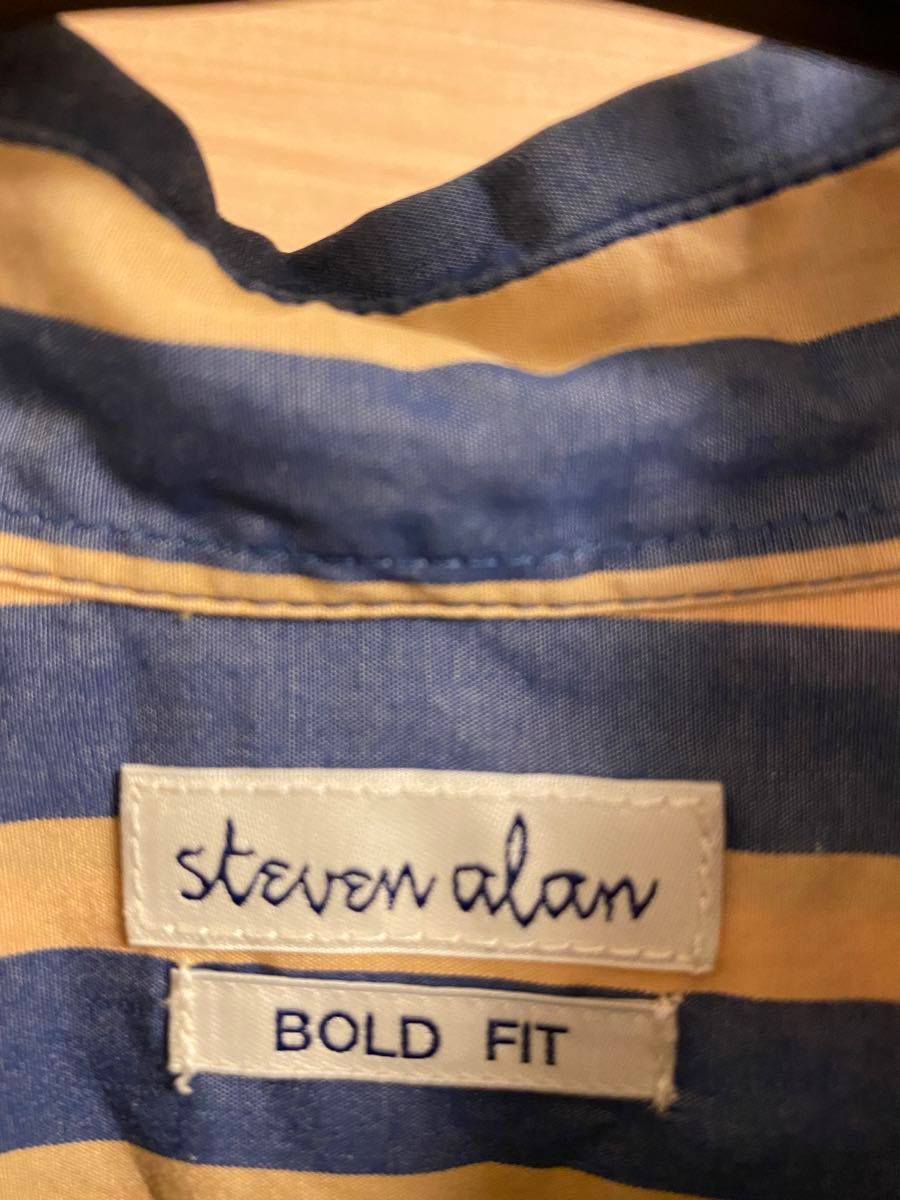 【美品】steven alan/スティーブンアラン ストライプ　半袖シャツ