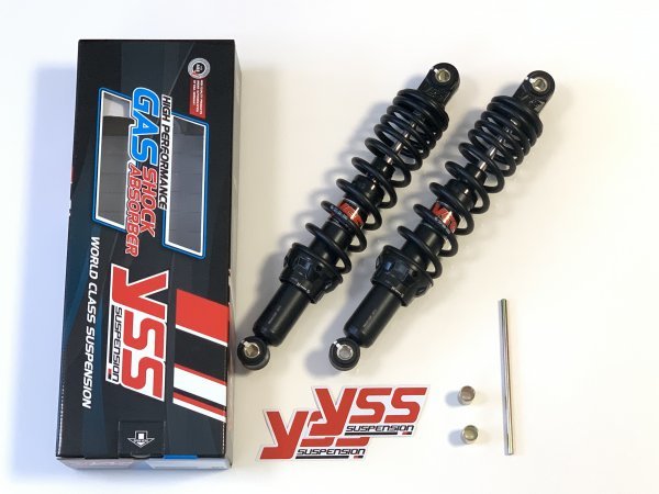 ＹＳＳ（ワイエスエス）71　リアサスペンション　RB220-330P-48-88 DTG　リアショック　モンキー・ゴリラ カブ 汎用 330mm マットブラック_画像1