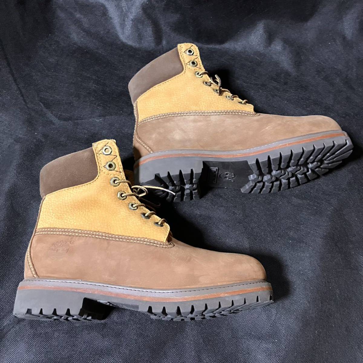 ティンバーランド Timberland ワークブーツ 35097 ツートーン モカ・イエロー USA８1/2 JPN 26.5cm 美品