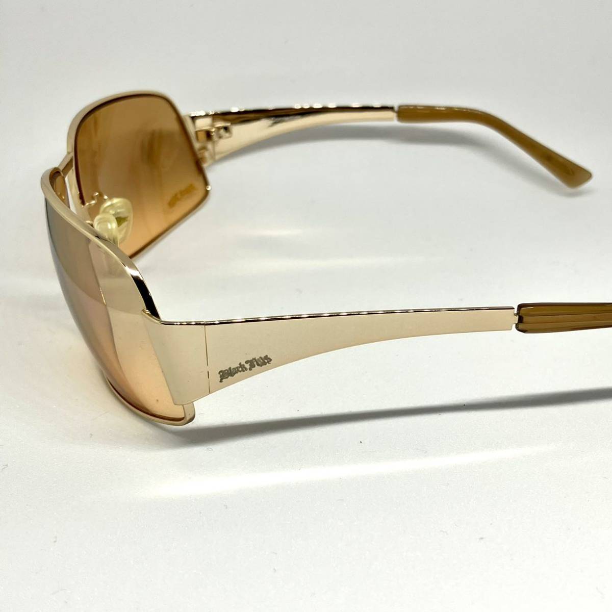 ブラックフライ BLACK FLYS サングラス スモークミラー ゴールドフレーム メガネ 眼鏡 美品_画像4