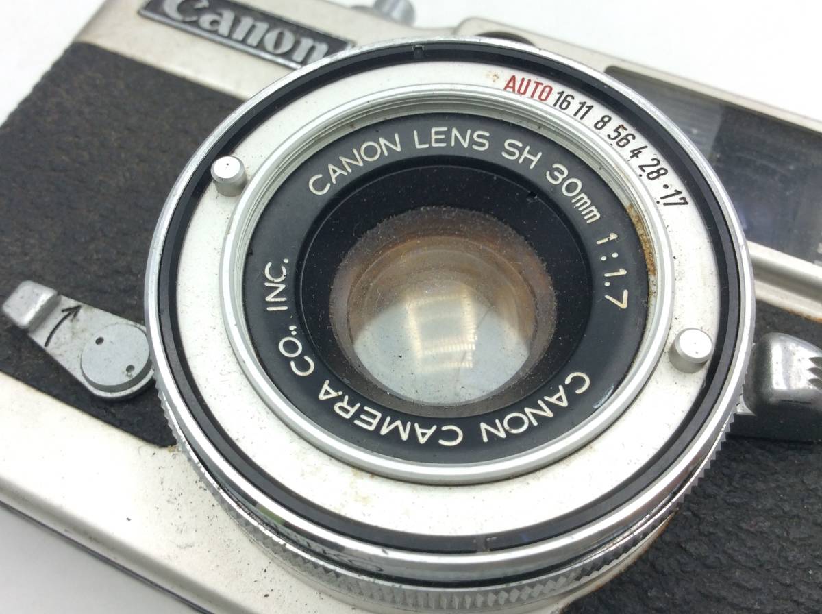 RR10☆＜動作/精度未確認＞ジャンク カメラ CANON demi EE17 SH 30mm 1:1.7 コンパクトフィルムカメラ 現状品 ☆_画像7