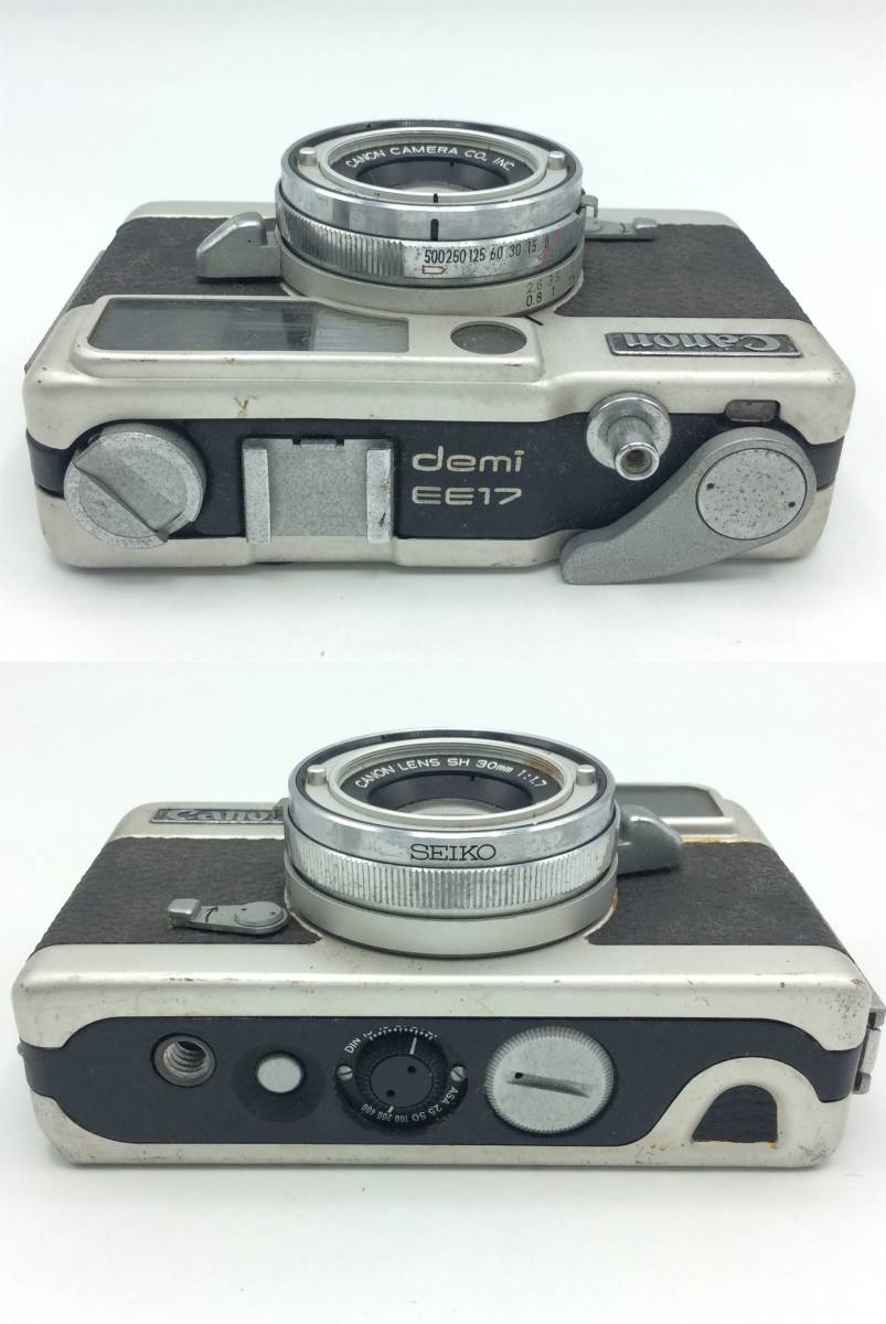 RR10☆＜動作/精度未確認＞ジャンク カメラ CANON demi EE17 SH 30mm 1:1.7 コンパクトフィルムカメラ 現状品 ☆_画像5