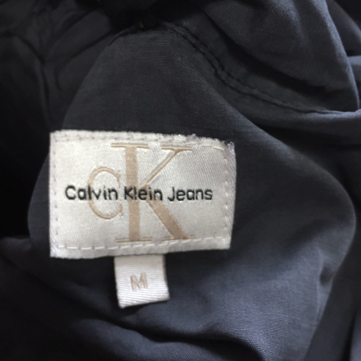 *[ Calvin Klein Jeans ]* inner down attaching 2WAY cotton poly- rider's jacket * size M*O757