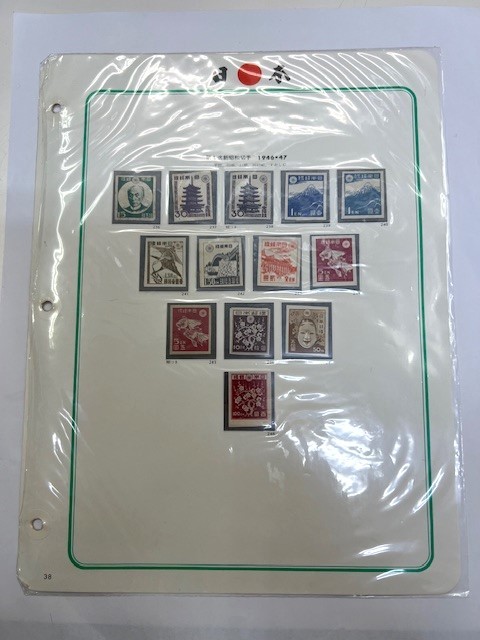 未使用 ボストーク 日本切手アルバム 第2巻/P38・39（第1次新昭和切手・第2次新昭和切手）一部使用済みあり。_画像2