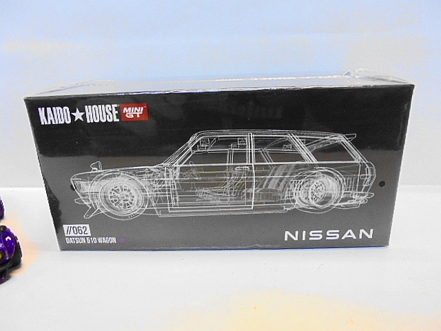 ■未開封品発送■ MINI GT 街道ハウス ダットサン 510 ワゴン ミニカー 日産 ブルーバード 1/64 ジュン イマイ 62 紫の画像8