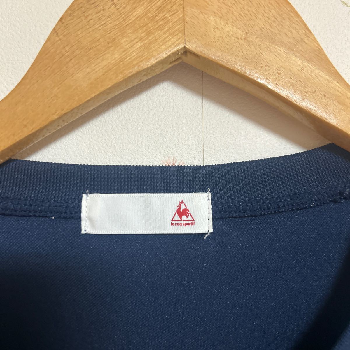 le coq sportif ルコックスポルティフ 半袖 プラクティス ネイビー Lサイズ_画像2