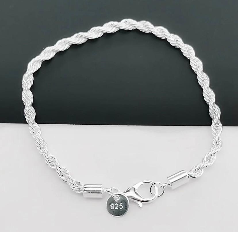 753* new goods unused * lady's silver twist bracele s925 bangle Street lock jewelry accessory wedding stylish 