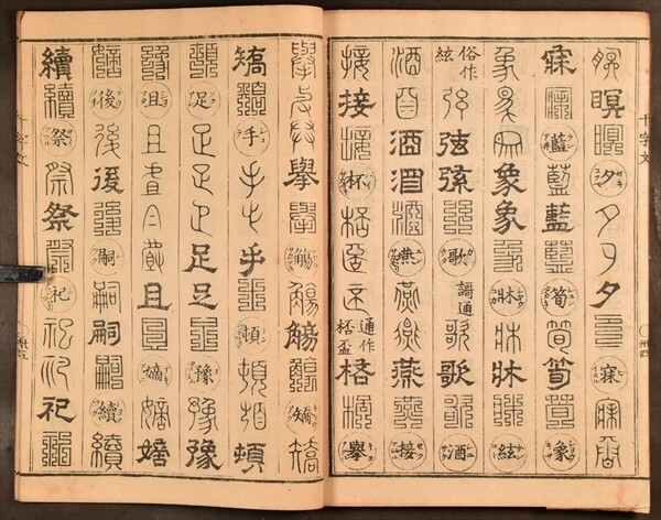 篆隷十體千字文 孫丕顯 書道 中国 王義之 手本 和本 古文書_画像4