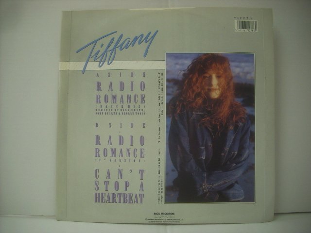 # импорт UK запись 12 дюймовый TIFFANY / RADIO ROMANC CAN\'T STOP A HEARTBEAT Tiffany 1988 год MCA RECORDS TIFFT 5 *r60220