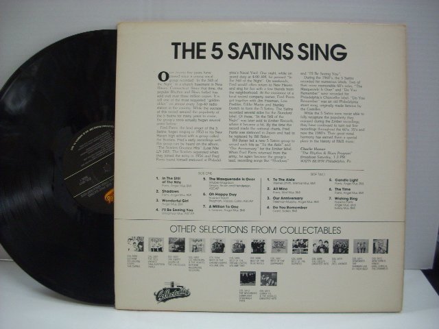 [輸入USA盤 LP] THE 5 SATINS / SING IN THE STILL OF THE NIGHT ザ・ファイブサテンズ ドゥーワップ COL 5017 ◇r60224_画像2