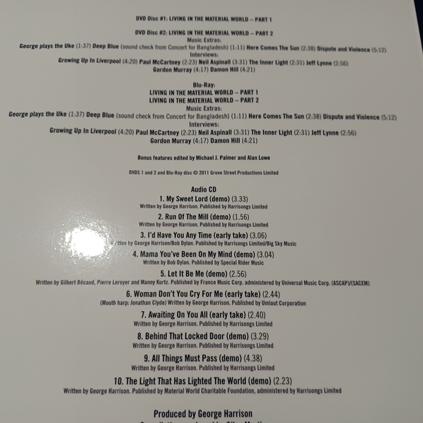【5,000セット限定生産】 ジョージ・ハリスン／リヴィング・イン・ザ・マテリアル・ワールド コレクターズ・エディション 未発表音源CD付き_画像6