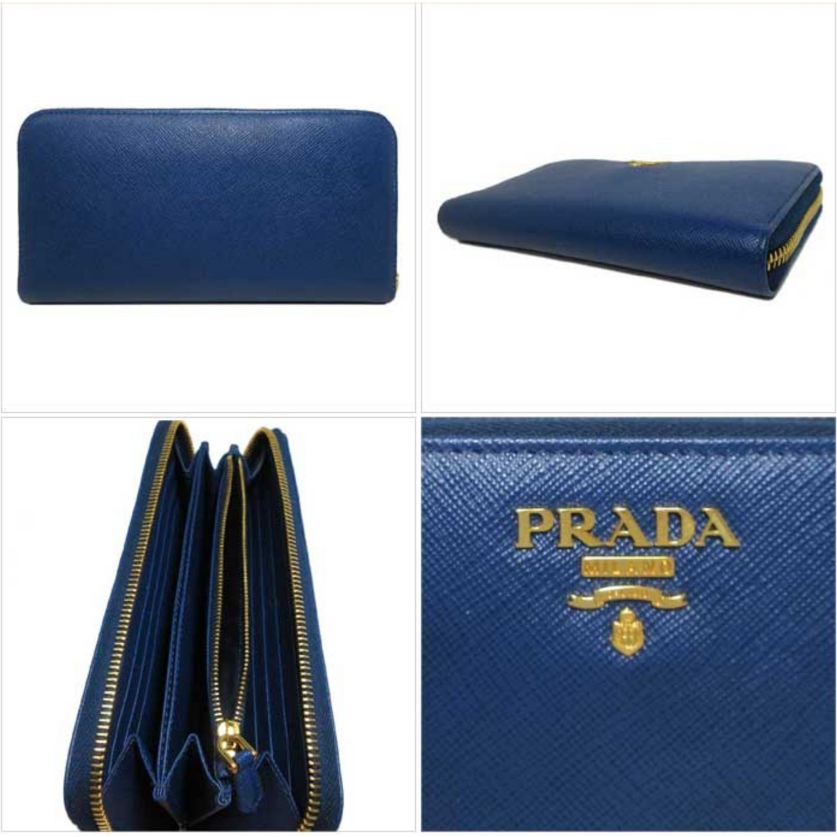 【タイプ 2】プラダ 長財布 PRADA ロゴ ラウンドファスナー 1ML506-QWA-F0016 SAFFIANO METAL アウトレット レディース_画像2