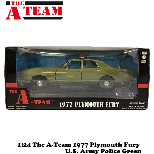 1:24 THE A-TEAM 1977 PLYMOUTH FURY U.S. ARMY POLICE【特攻野郎Aチーム ミニカー】 - 乗用車 1:24 THE A-TEAM 1977 PLYMOUTH FURY U.S. ARMY POLICE【特攻野郎Aチーム ミニカー】 - 乗用車