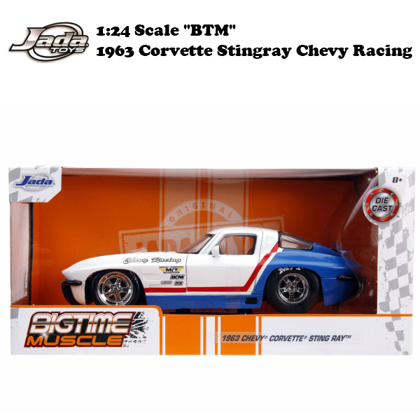 JADATOYS 1/24 BTM 1963 Corvette Stingray Chevy Racing ミニカー_画像3