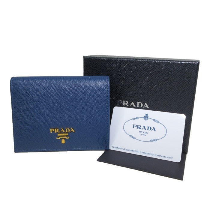 プラダ 二つ折り財布 PRADA ロゴ ウォレット 1MV204-QWA-F0016 SAFFIANO METAL アウトレット レディース _画像3