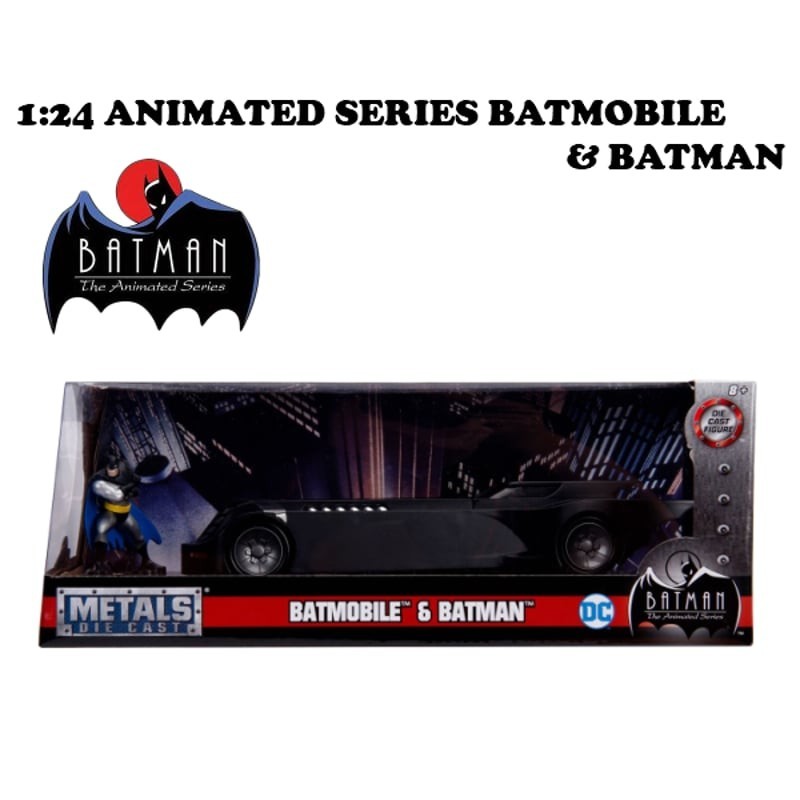 1:24 ANIMATED SERIES BATMOBILE W/BATMAN【バットモービル】【JADA ミニカー】_画像2