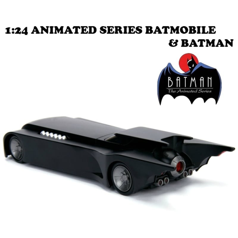 1:24 ANIMATED SERIES BATMOBILE W/BATMAN【バットモービル】【JADA ミニカー】_画像7