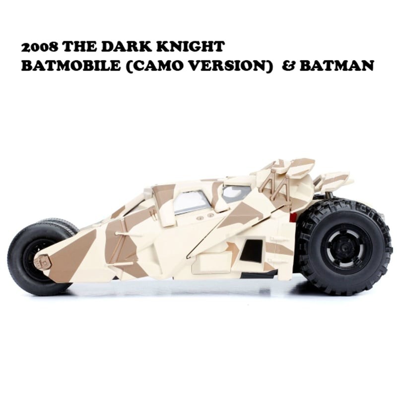 1:24 2008 THE DARK KNIGHT BATMOBILE W/BATMAN CAMO【バットモービル】【JADA ミニカー】_画像6