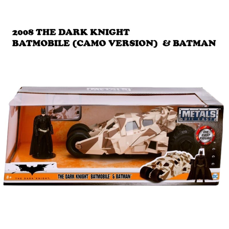 1:24 2008 THE DARK KNIGHT BATMOBILE W/BATMAN CAMO【バットモービル】【JADA ミニカー】_画像2