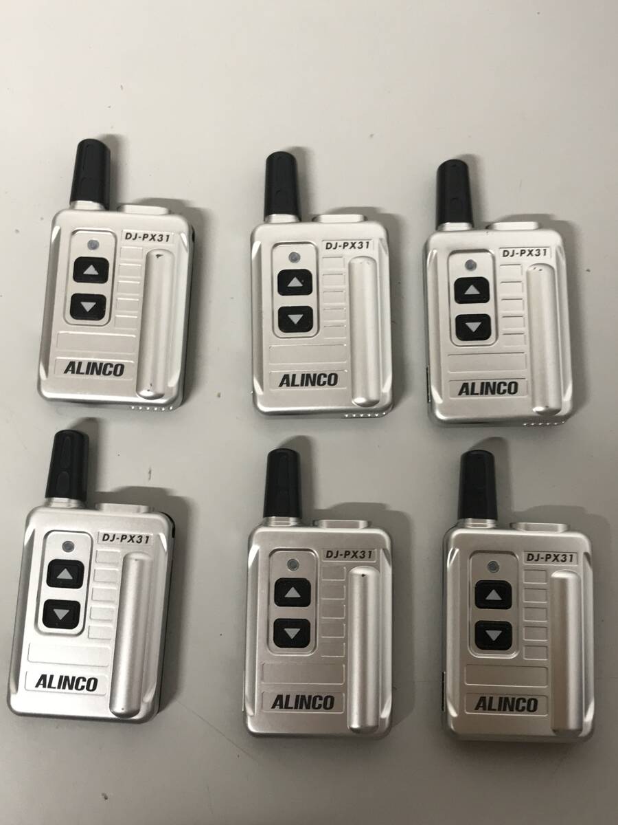 動作確認済み　ALINCO アルインコ 特定小電力無線電話装置　DJ-PX31　001-P00729　イヤホンマイク付き　スタッフ　6個セット　②_画像5