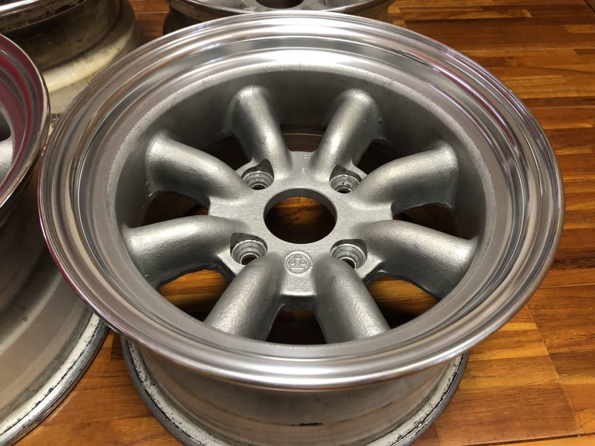 【絶版】ワタナベ 7.5 J x13 offset +0.5 ×2本　7J x13 offset +8.5 ×2本 PCD114.3 深リム 当時物 旧車 TE27 KP61 TA 110 210 310 510_画像3