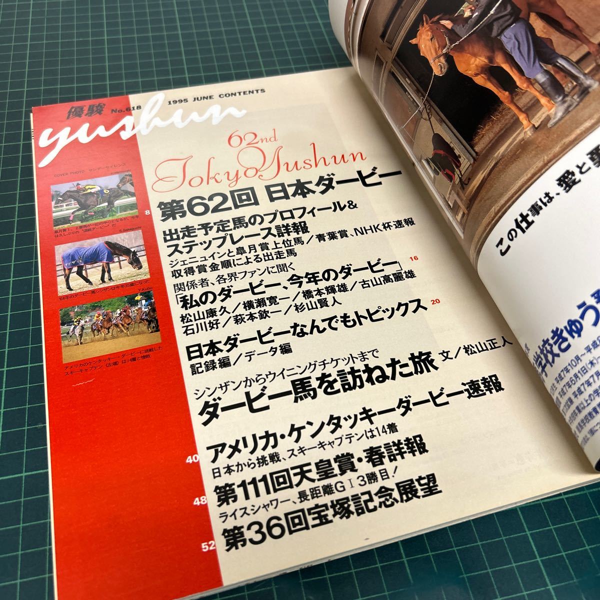 優駿 1995年6月号 JRA ジェニュイン ウィニングチケット 日本ダービー シンボリルドルフ シリウスシンボリ トウカイテイオー_画像5