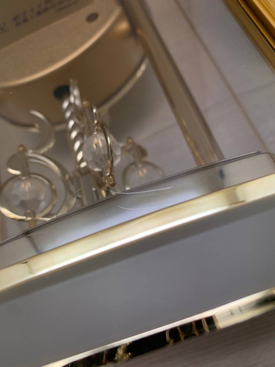 ★置時計★ SEIKO セイコー 時計 回転飾りつき クオーツ QUARTZ CLOCK BZ 306 G 記念品 ゴールド Gold ジャンク品 動作確認済みの画像8