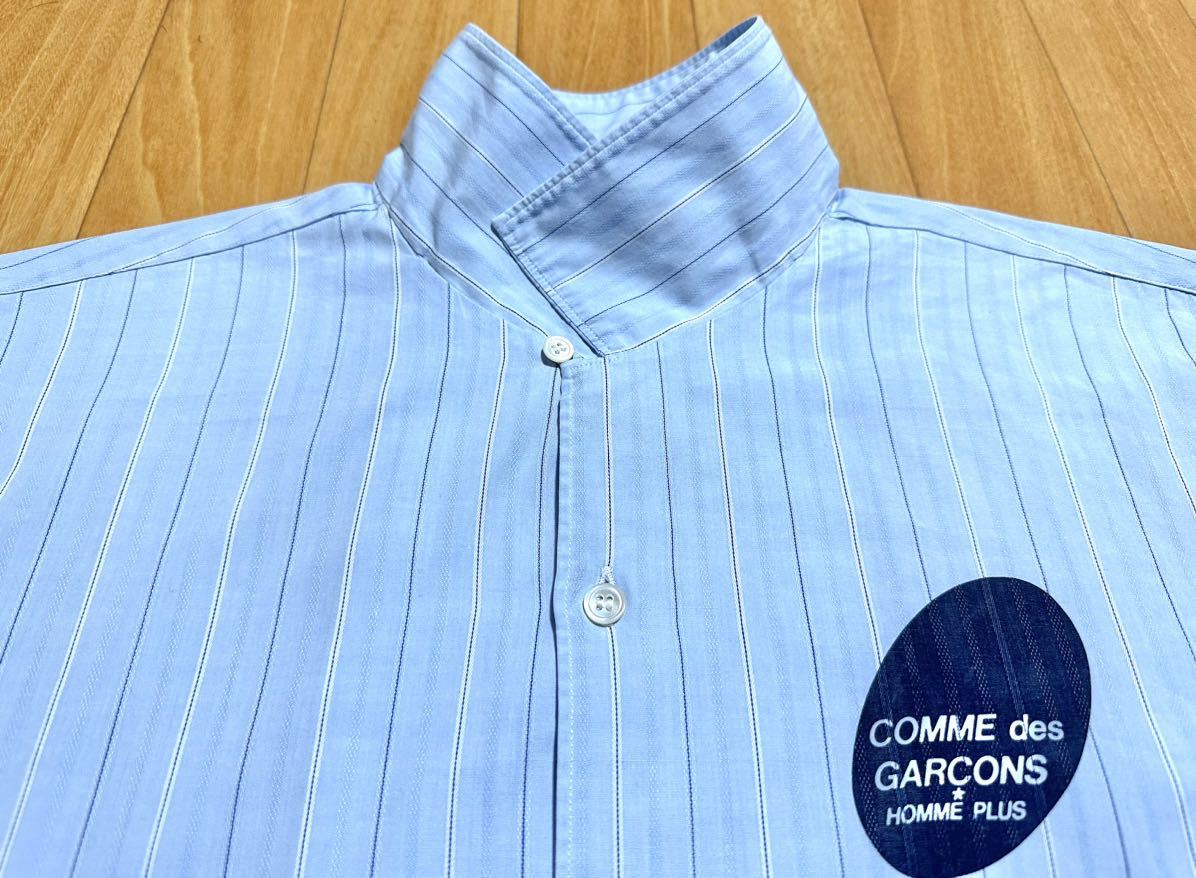 COMME des GARCONS HOMME PLUS Comme des Garcons Homme pryus. Logo print short sleeves shirt . collar shirt . Logo the first period archive ad2002 03ss