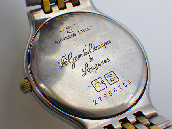 【ジャンク品】 LONGINES ロンジン グランドクラシック メンズ L5.632.3 クオーツ QZ ゴールド文字盤 腕時計_画像3