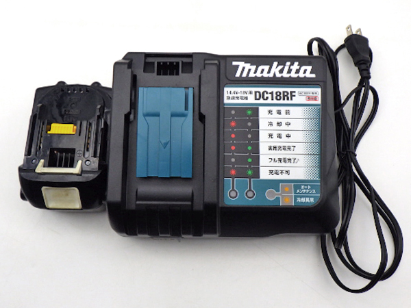 makita マキタ 急速充電器・バッテリーセット DC18RF BL1860B 18V/6.0Ah リチウムイオンバッテリ 充電池 工具_画像1