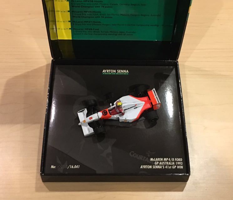 新古品 オリジナルパッケージ付き 希少！1/43 ミニチャンプス マクラーレン フォード F1 MP4/8 #8 1993年 オーストラリア グランプリ_画像3