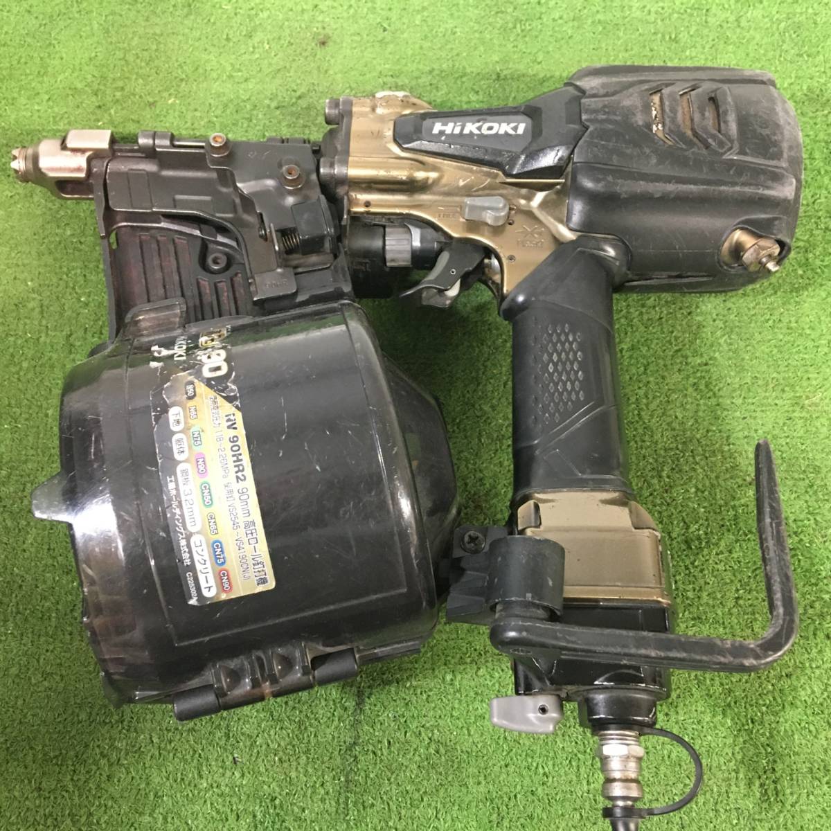 【ジャンク品】★HiKOKI (ハイコーキ) 高圧ロール釘打機 パワー切替機構・エアダスタ付 NV90HR2(S）IT5LTAM34TDQ_画像2