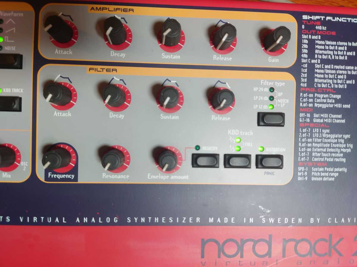 ジャンク品　CLAVIA　nord rack 2　音源モジュール　シンセサイザー　SRAM CARD(1MB)付き_画像10