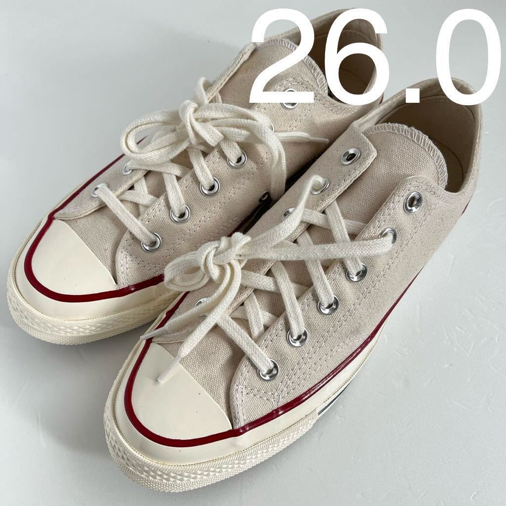 CONVERSE コンバース CHUCKTaylor チャックテイラー ct70 パーチメント 生成りus7.5 26.0cmの画像1