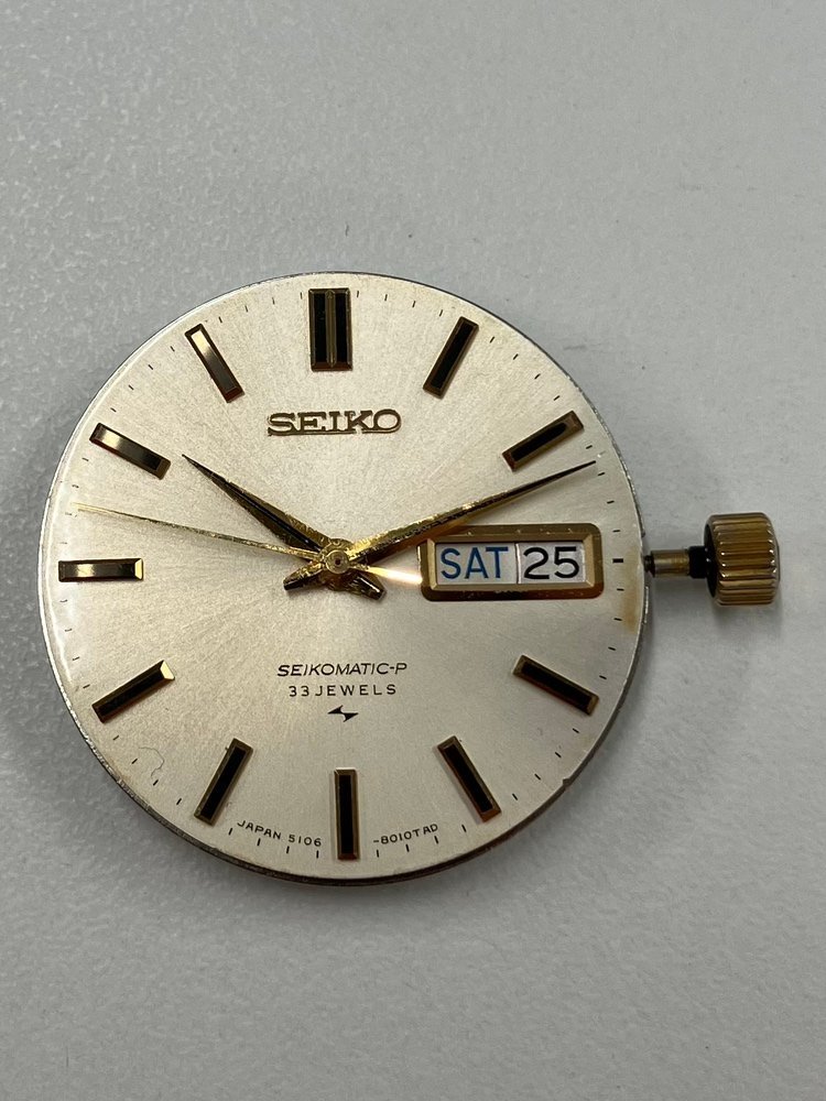 SEIKO 自動巻きムーブメント Cal.5106A　セイコーマティックP　プッシュリューズ　オートマ　男性用　メンズ　動作あり / W0212QA26U_画像1