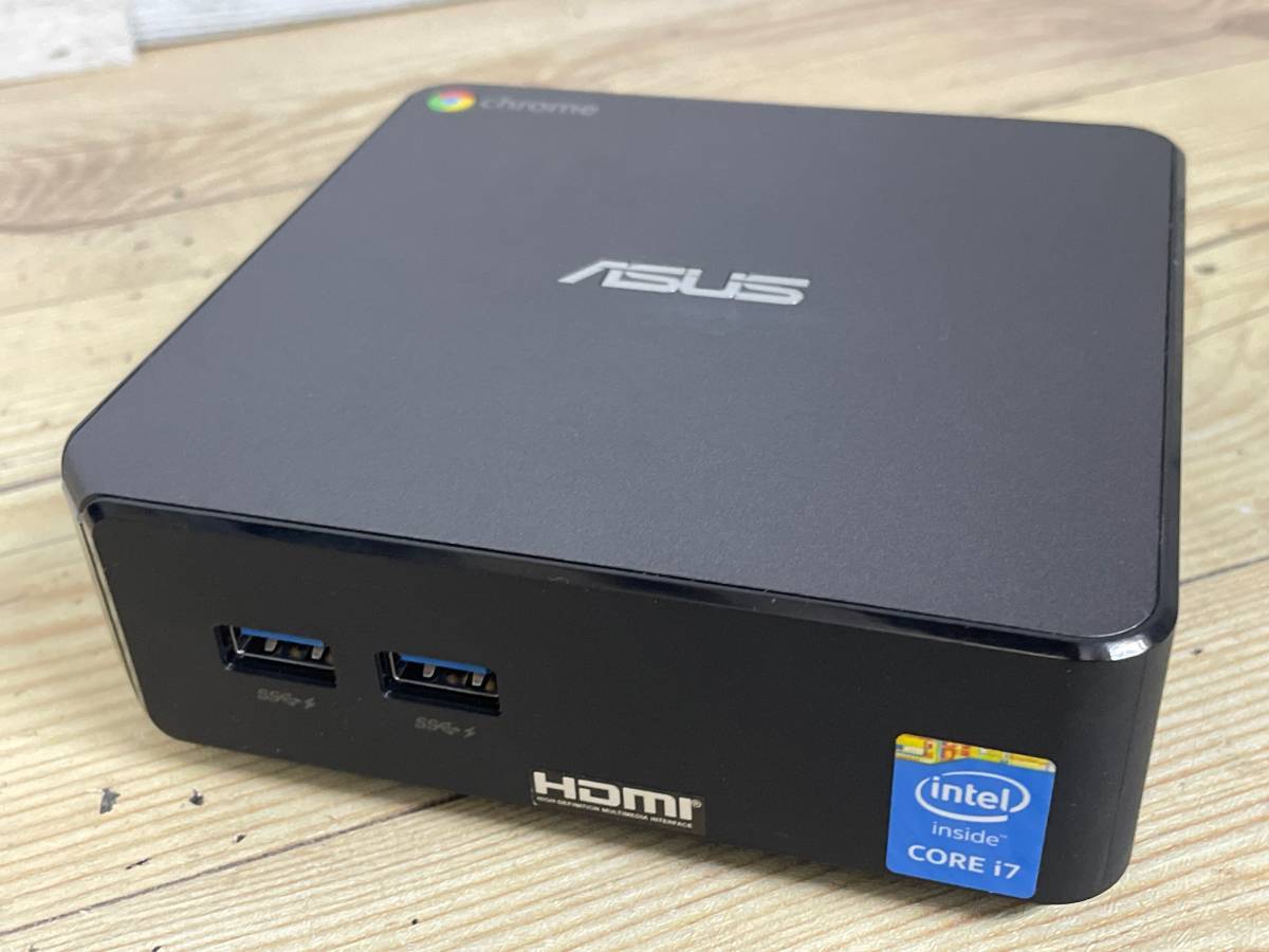 【美品♪】ASUS Chromebox 2 CN62[Core i7-5500U 2.4GHZ/RAM:4GB]SSD欠品 動作品_画像1
