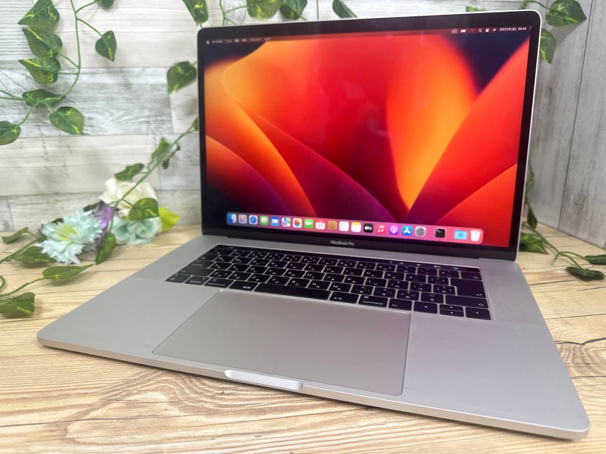 【動作OK♪】MacBook Pro 2019[Core i9 9980HK 2.4GHz/RAM:32GB/SSD:512GB/15.4インチ/タッチバー]Ventura シルバー 動作品_画像1