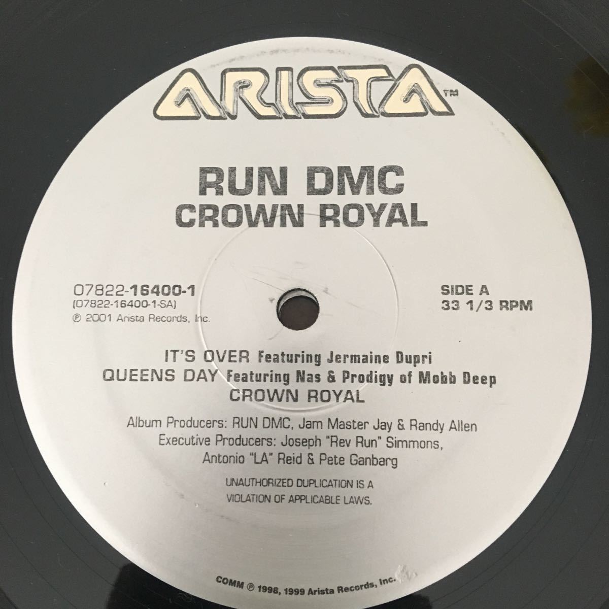 Run-DMC Crown Royal 2LP レコード