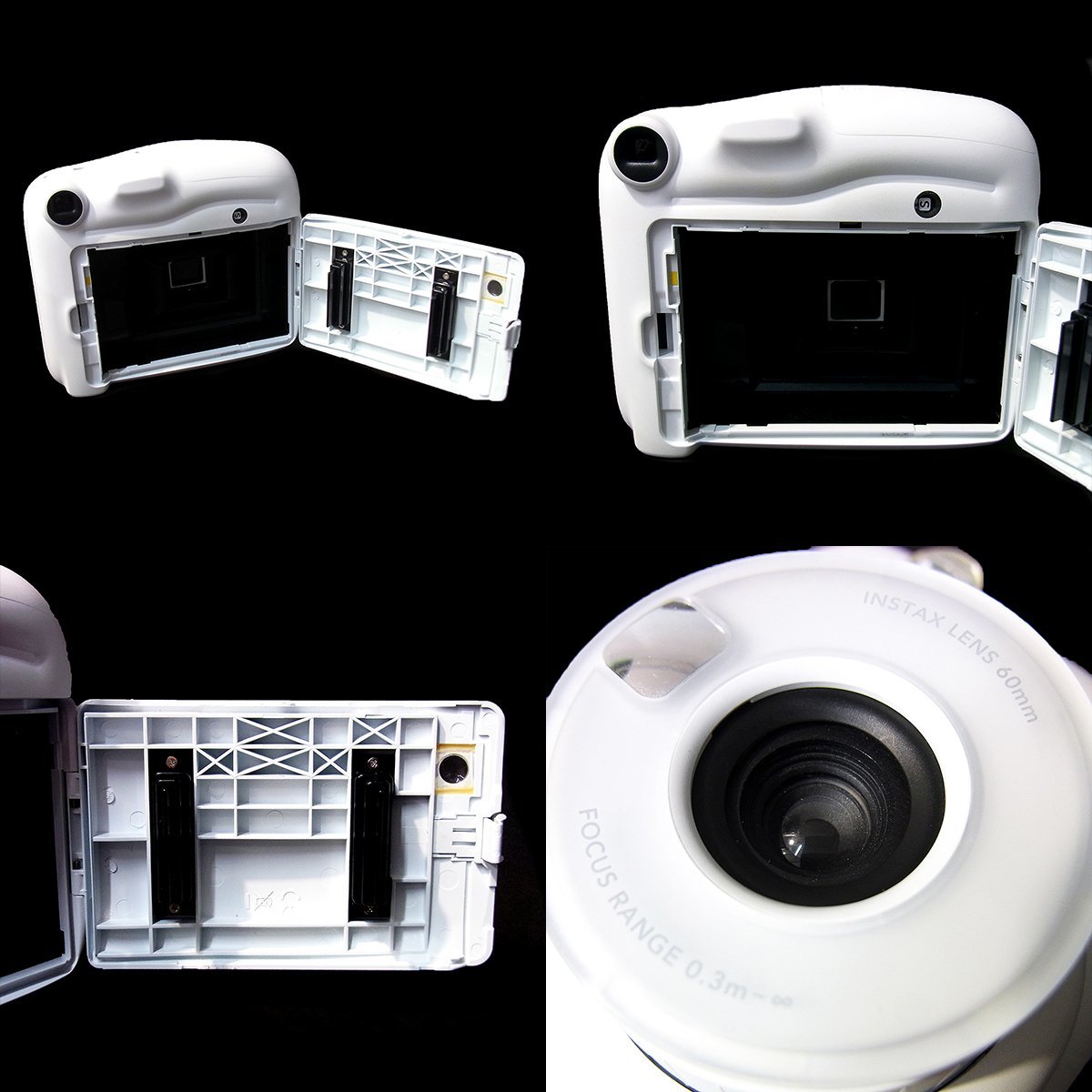 外観美品 富士フイルム instax mini 11 チェキ インスタントカメラ アイスホワイト 60mm 0.3m~∞ 通電確認済 長期保管品 FUJIFILM 〓_画像9