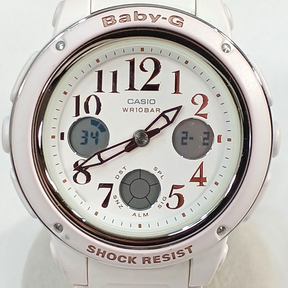 カシオ Baby-G 5257 BGA-150EF 腕時計 ホワイト クォーツ 動作品 レディース CASIO 中古 ★_画像2