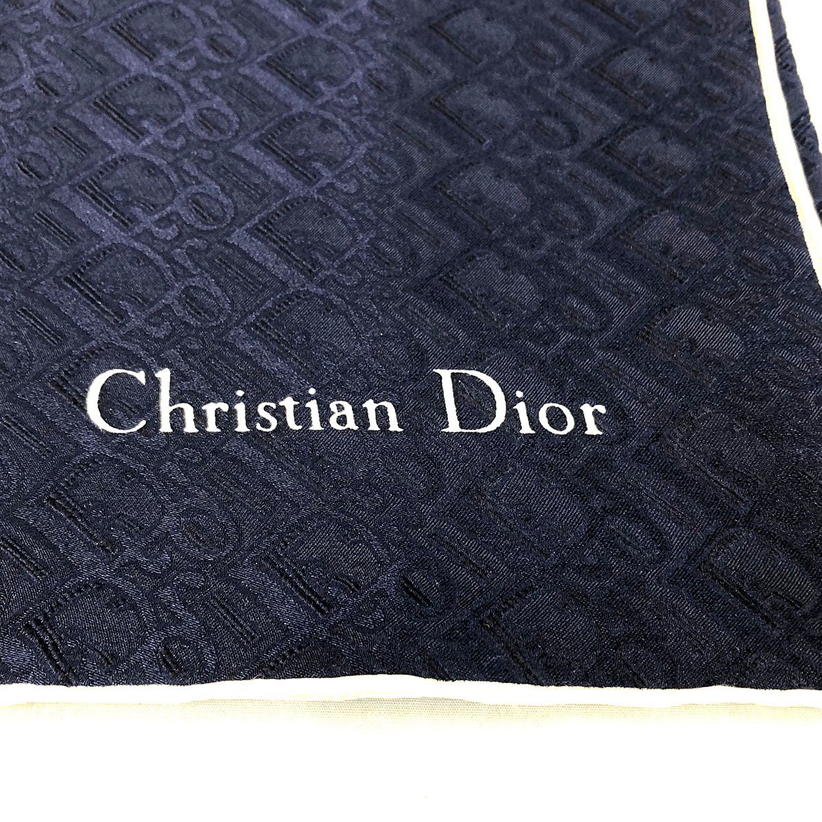 ディオール スカーフ シルクスカーフ ネイビー ブルー レディース DOIR＋の画像3