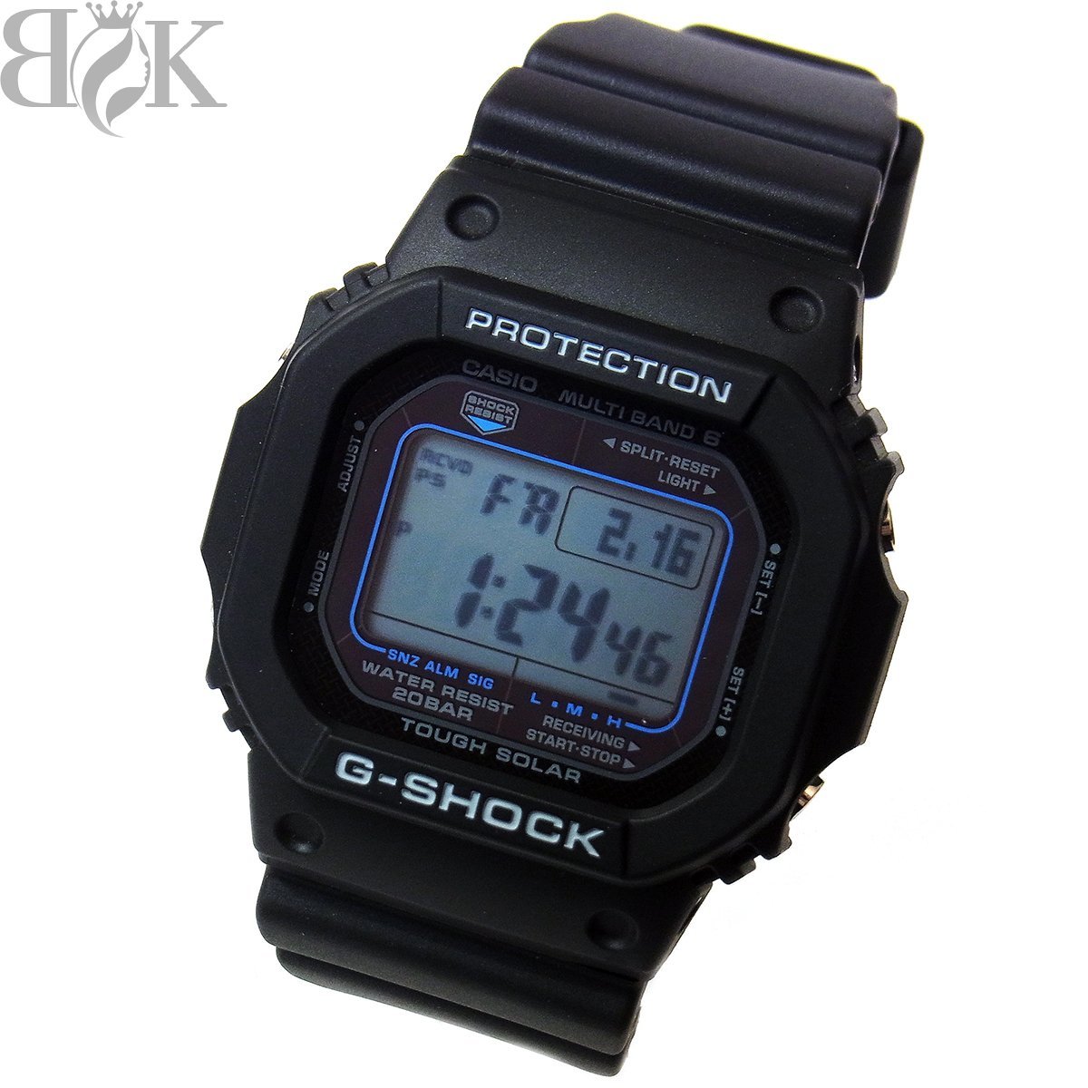 未使用品 カシオ G-SHOCK 5600シリーズ GW-M5610U-1CJF メンズ 腕時計 デジタル ソーラー 黒 青 ブラック ブルー 動作品 CASIO 〓_画像1