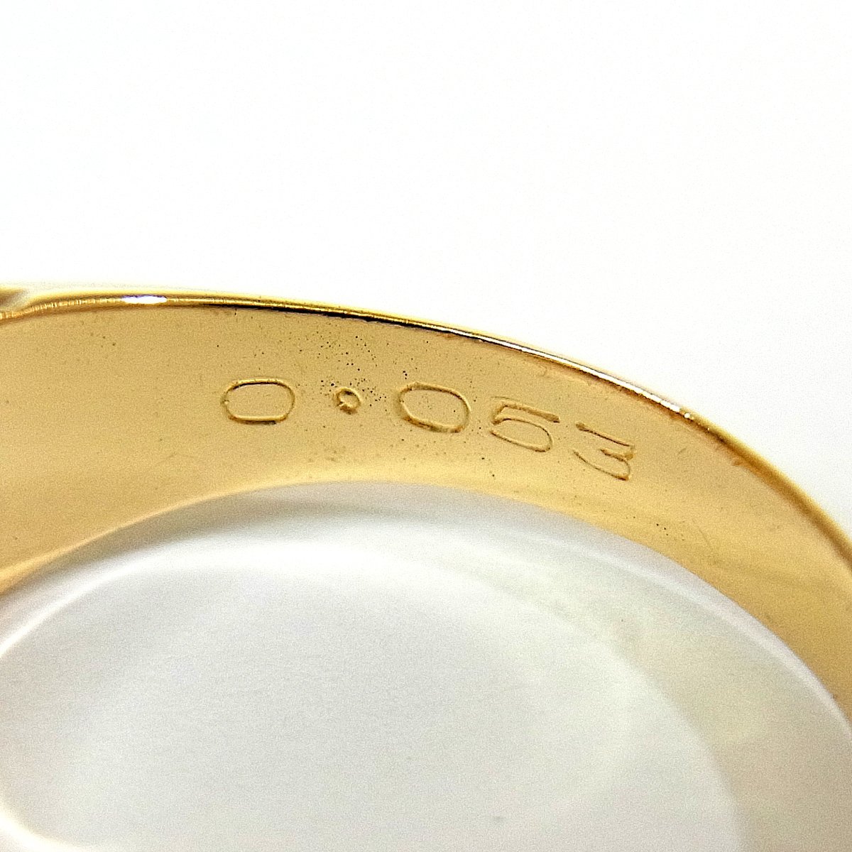 K18 ダイヤモンドリング D:0.053ct 2.7g 11号 縦幅：2.5～6.3mm 指輪 ゴールド 超音波洗浄済み ∞_画像9