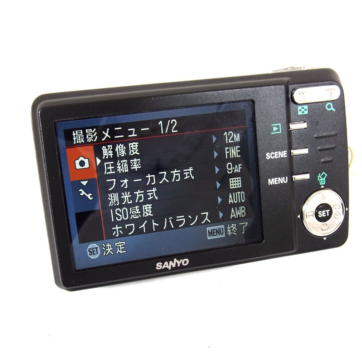 サンヨー ザクティ Xacti デジタルカメラ DSC-X1200 ブラック 通電 簡易動作確認済み 付属品 SANYO ◆_画像6