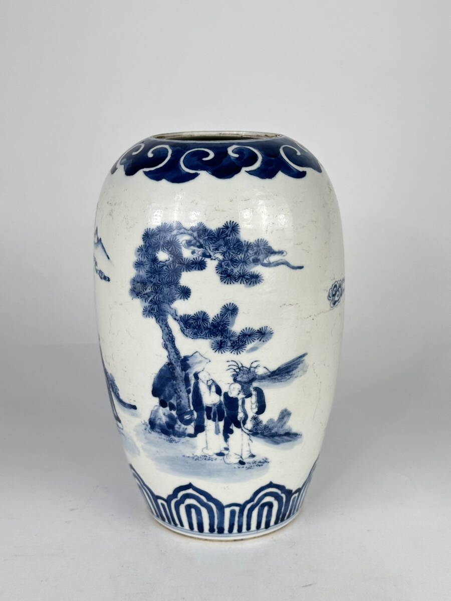 ☆真美☆uu988 中国古玩 古染付花鳥文蓋付瓶 明時代 清時代 唐物 中国 ☆真美☆uu988 中国古玩 古染付花鳥文蓋付瓶 明時代 清時代 唐物 中国