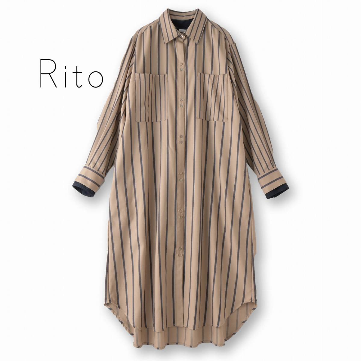 美品★リトRITO★36size/9-11号★ワンピースC112_画像1